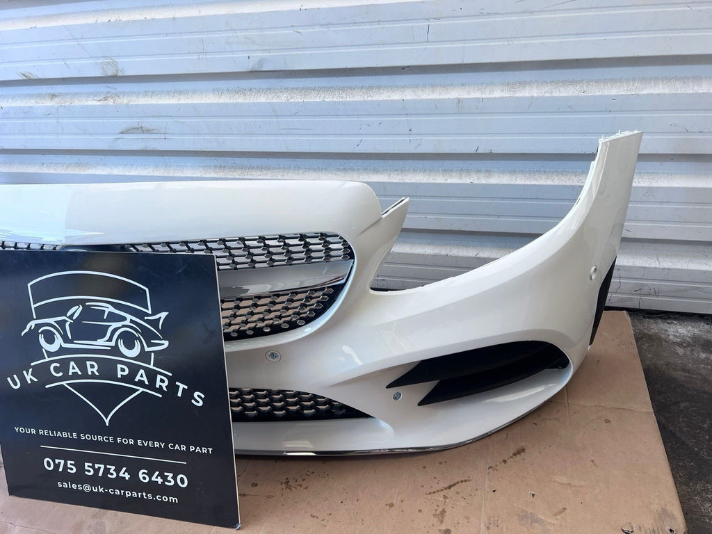 Mercedes-Benz E Class W213 2021-2024 Front Bumper with Grilles / AMG Line White
