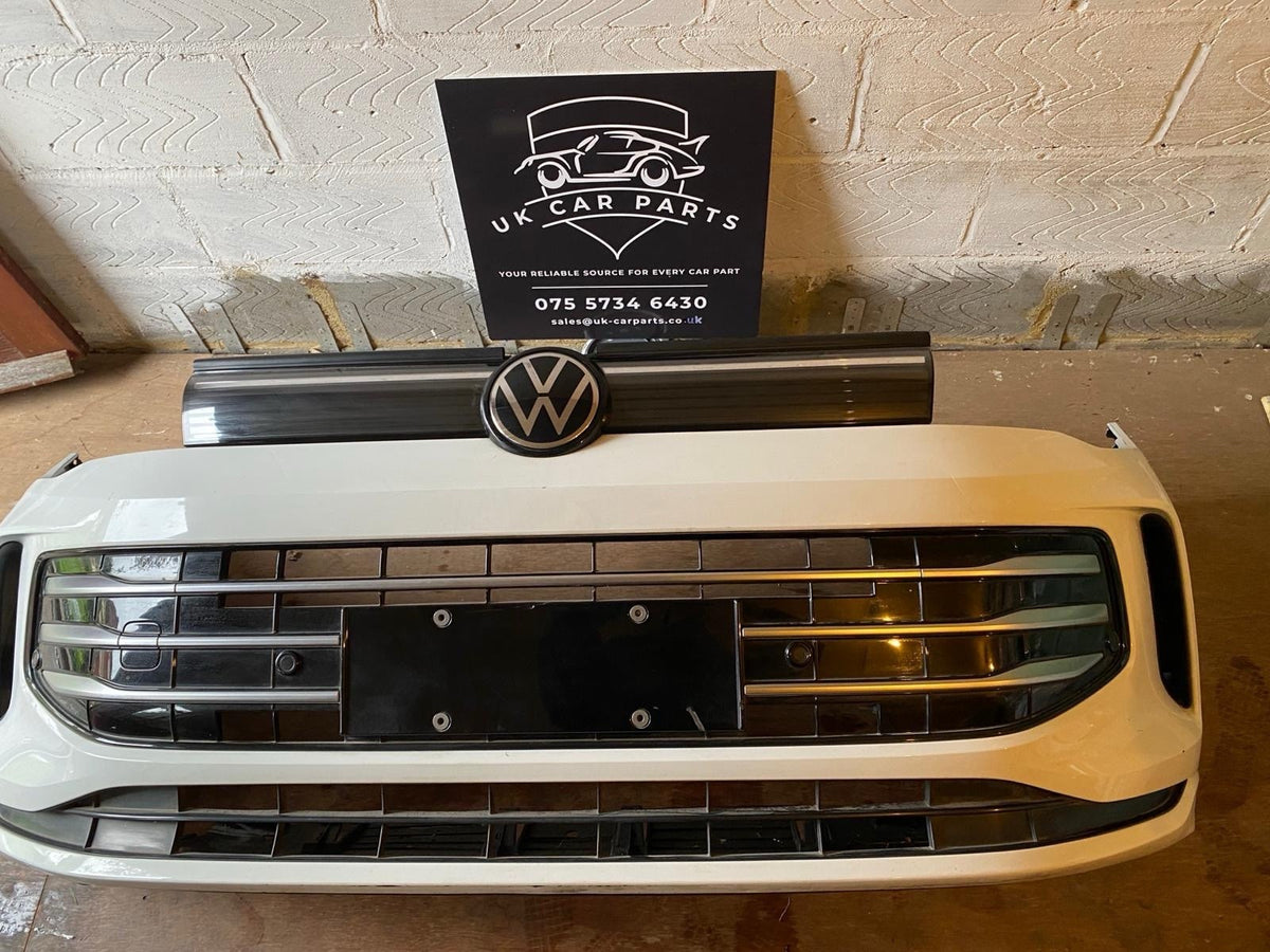 VW Tiguan 2025 Complete Front Bumper In White With Sensors And Wire Genuine