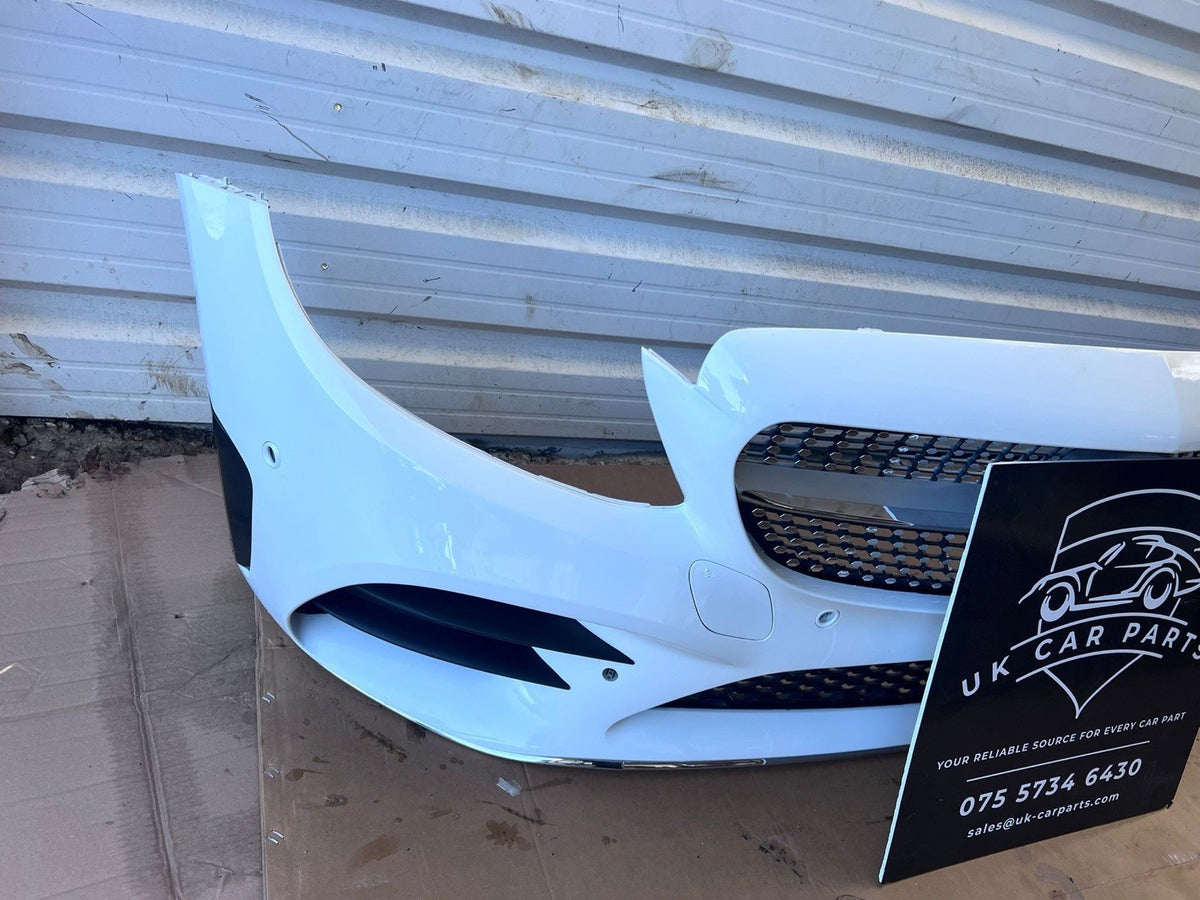 Mercedes-Benz E Class W213 2021-2024 Front Bumper with Grilles / AMG Line White