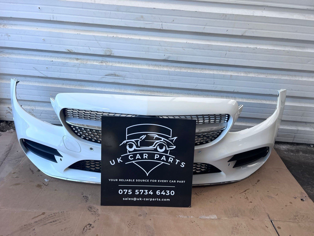 Mercedes-Benz E Class W213 2021-2024 Front Bumper with Grilles / AMG Line White