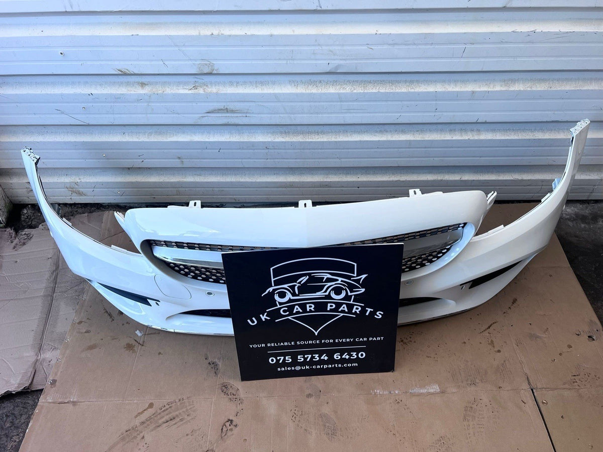 Mercedes-Benz E Class W213 2021-2024 Front Bumper with Grilles / AMG Line White