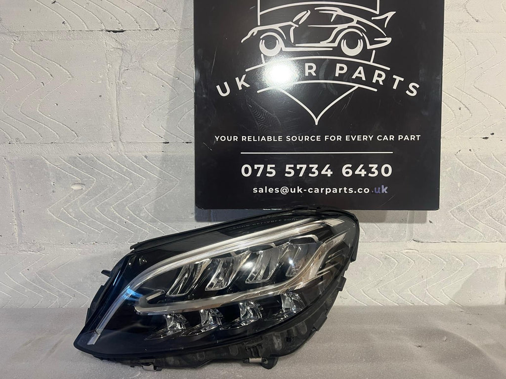 MERCEDES BENZ C CLASS W205 HIGH PERFORMANCE LEFT LED HEADLIGHT GENUINE 2019-2021