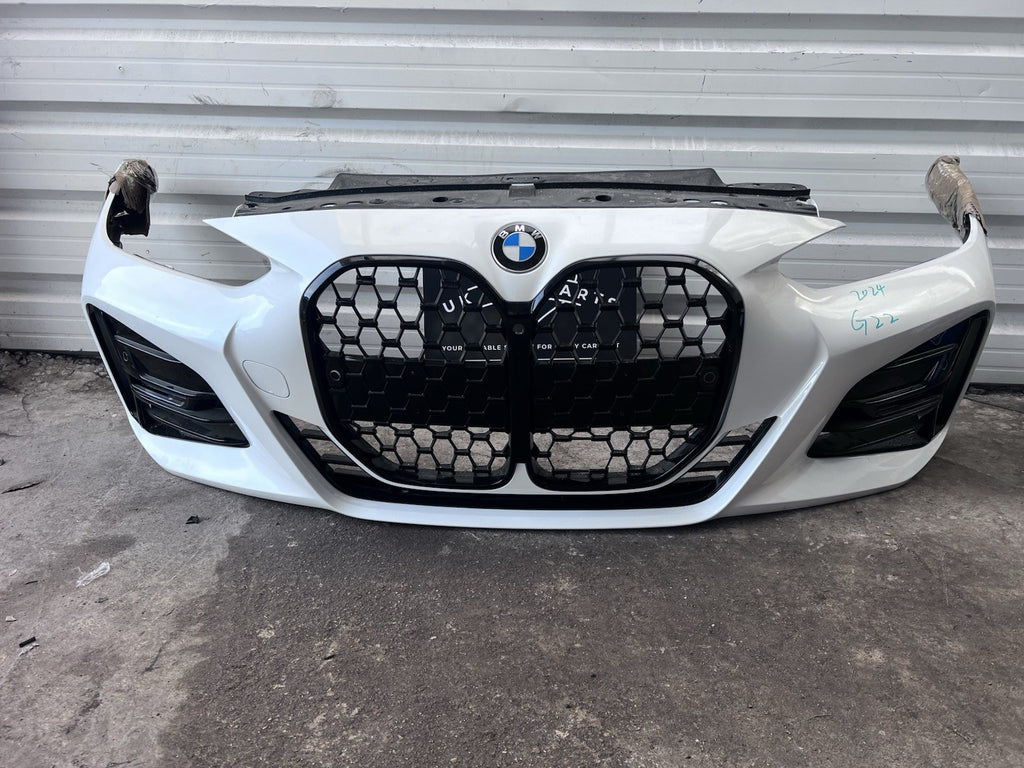BMW 4 Series M Sport G22 G23 FRONT BUMPER Complete 2020-25 In White Genuine