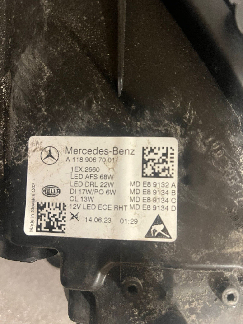 Mercedes-Benz CLA W118 Multibeam 19-23 Headlight Driver Side Genuine Complete