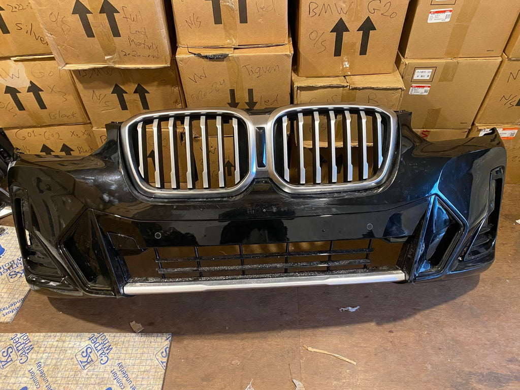 BMW X3 G01 2021 LCI Complete M-Sport Front Bumper In Black With Sensors And Wire