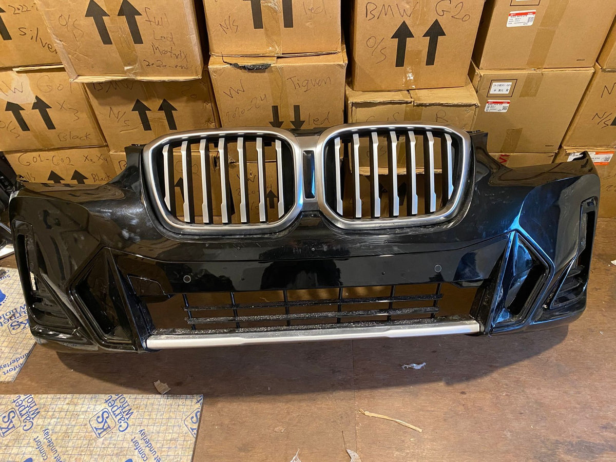 BMW X3 G01 2021 LCI Complete M-Sport Front Bumper In Black With Sensors And Wire