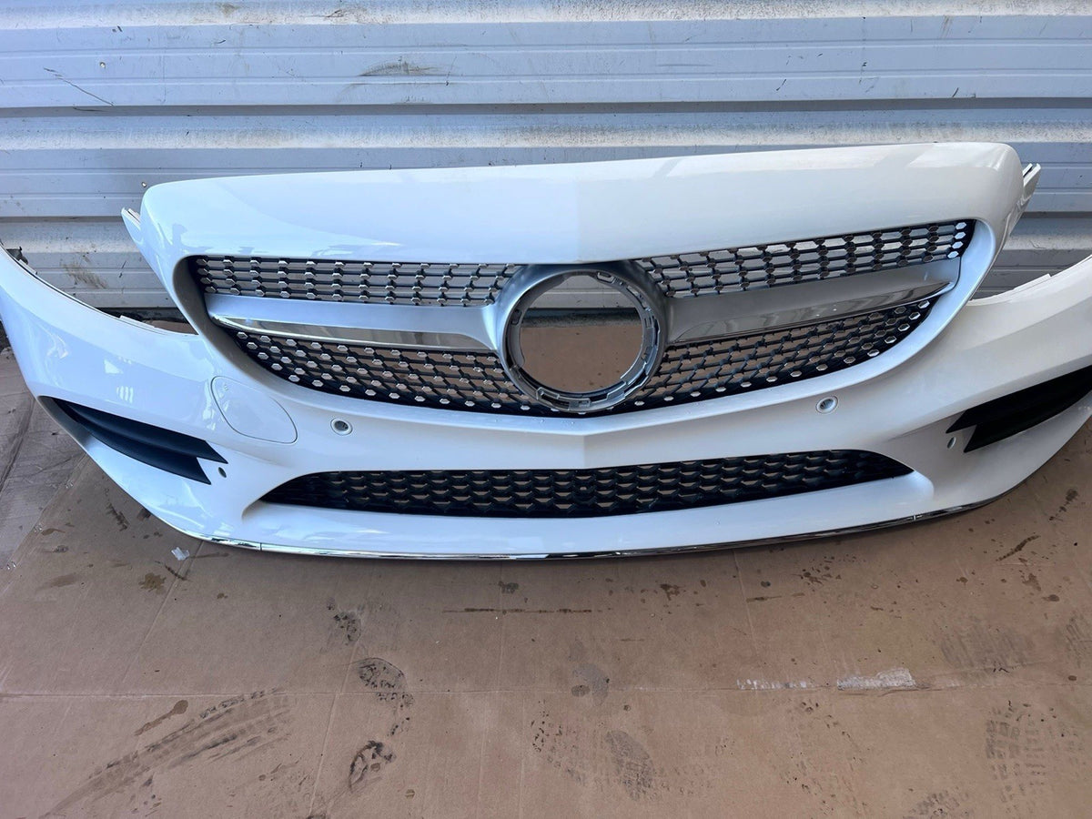 Mercedes-Benz E Class W213 2021-2024 Front Bumper with Grilles / AMG Line White