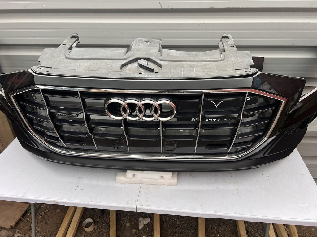 AUDI Q8 QUATTRO 2021-2024 GENUINE FRONT BUMPER WITH GRILL AND SENSORS COMPLETE