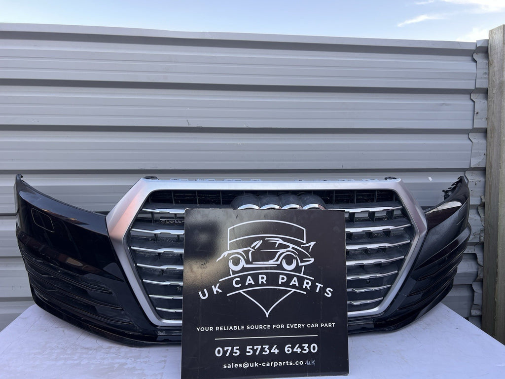 AUDI Q7 2016-2019 FRONT BUMPER IN BLACK WITH GRILLES AND BADGE