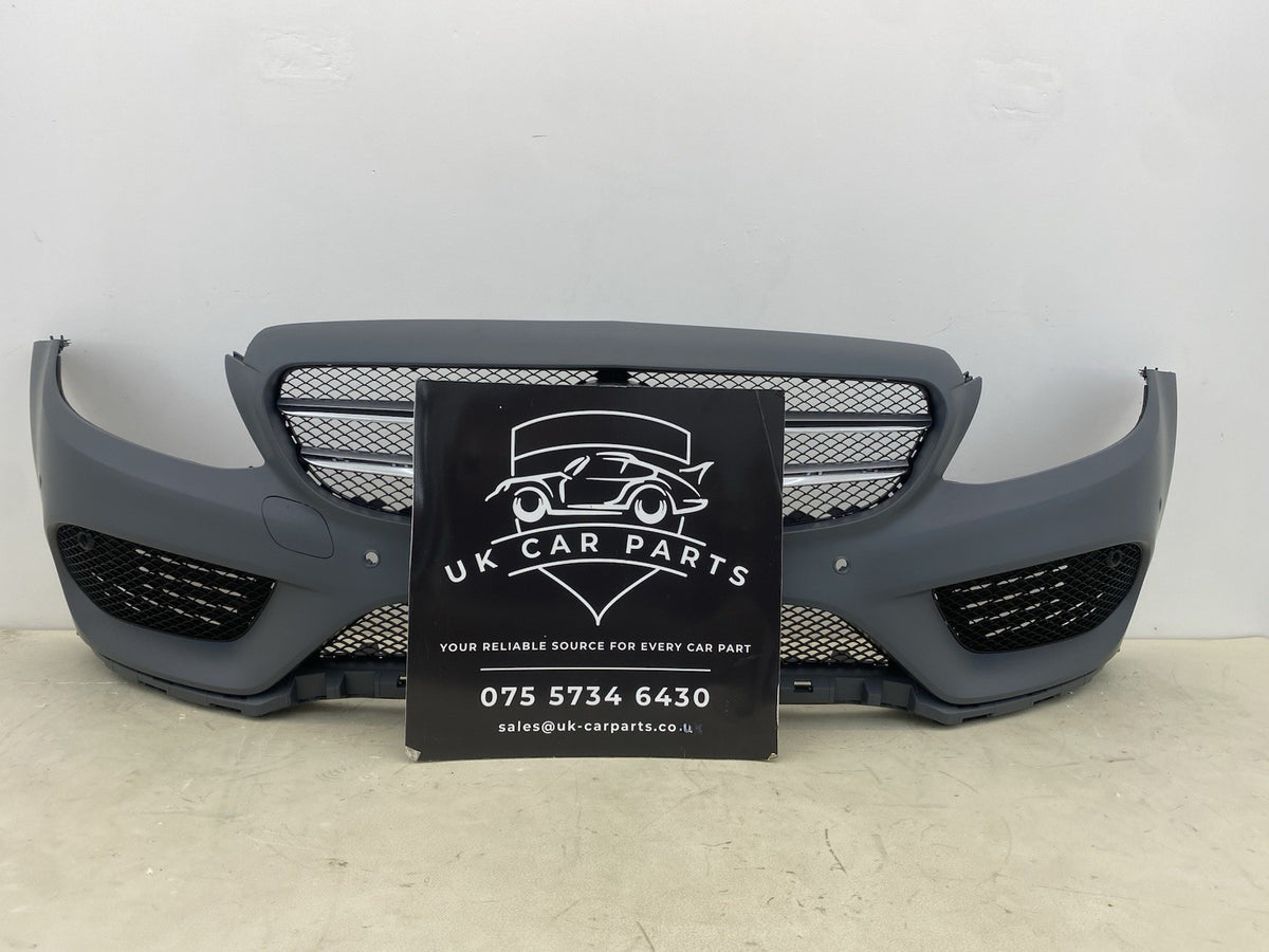 Mercedes-Benz C Class W205 2014-2018 Complete Front Bumper & Grilles  / AMG Line
