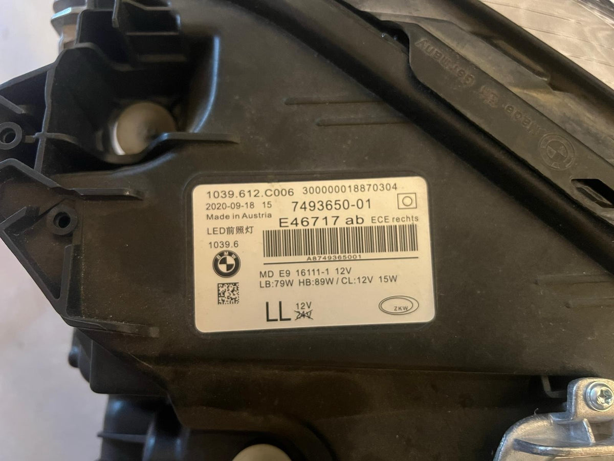 BMW 7 Series  G12 LCI Laser Headlight Left Side GENUINE 2019-2022