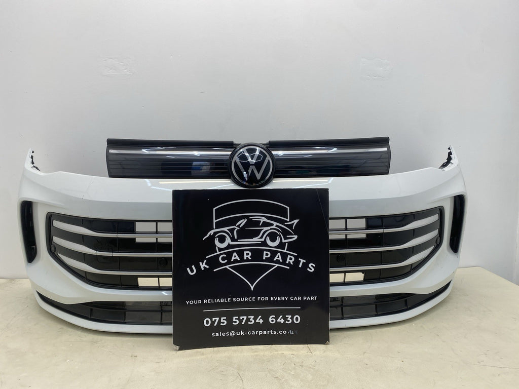 VOLKSWAGEN TIGUAN MK3 24-26 Complete Front Bumper In White With Sensors And Wire