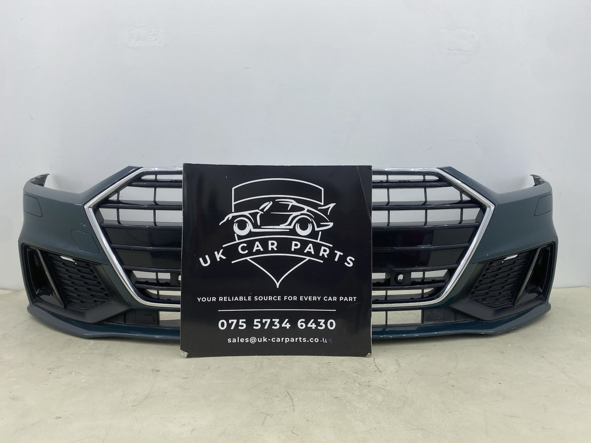 AUDI A7 2018-ONWARDS COMPLETE FRONT BUMPER IN GREEN GENUINE