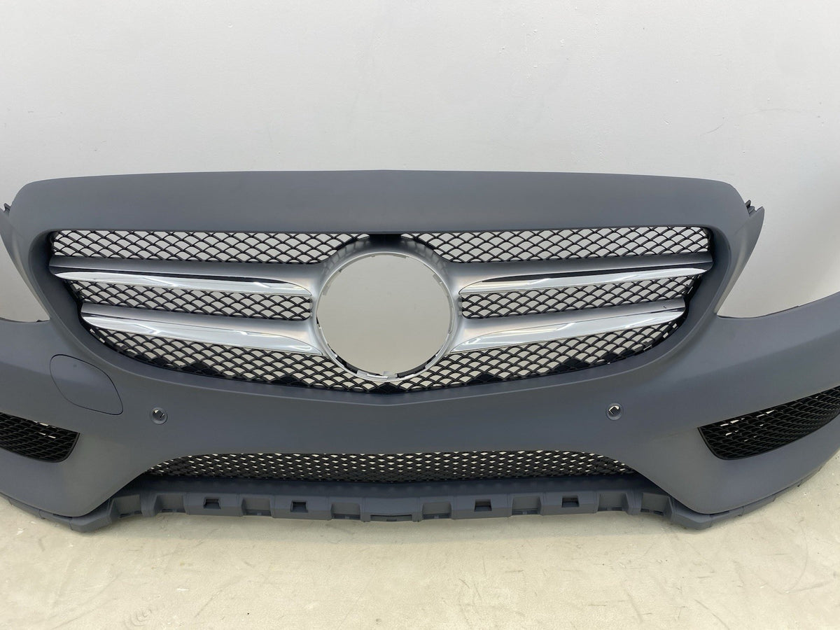 Mercedes-Benz C Class W205 2014-2018 Complete Front Bumper & Grilles  / AMG Line